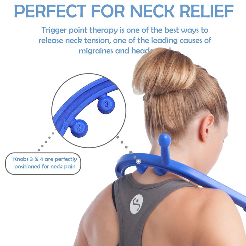 Body Back Buddy Classic USA Made Handheld Full Body Massage Cane Pressure & Trigger Point Massage Tool for Deep Tissue Pain Relief - Dual Massage Hooks for Back, Shoulder, Neck. Manual Back Massager - Image 5